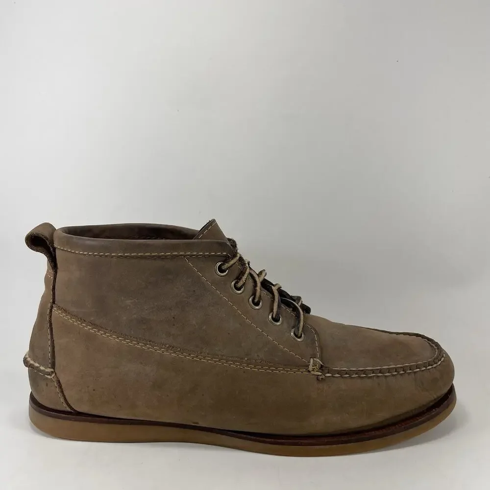 L.L. Bean Jackman Ranger Leather Moc Toe Ankle Chukka Boots Mens Size 10 D